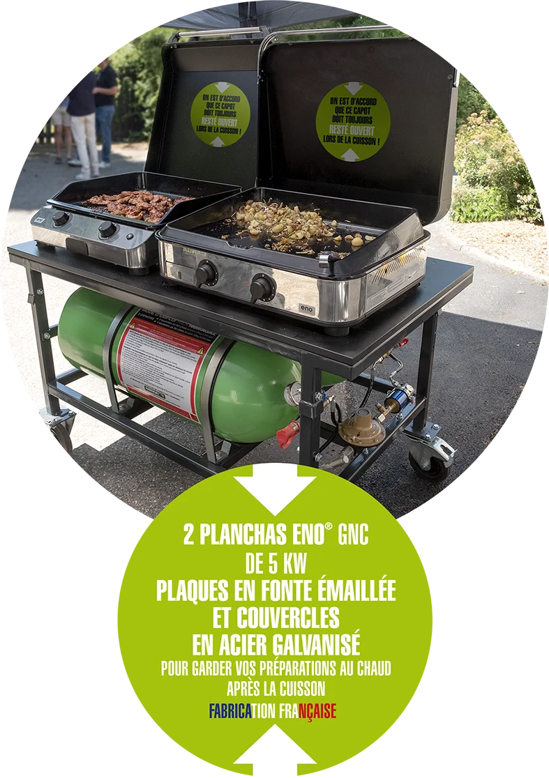 Cargaz Rack 2 planchas gaz cuisson