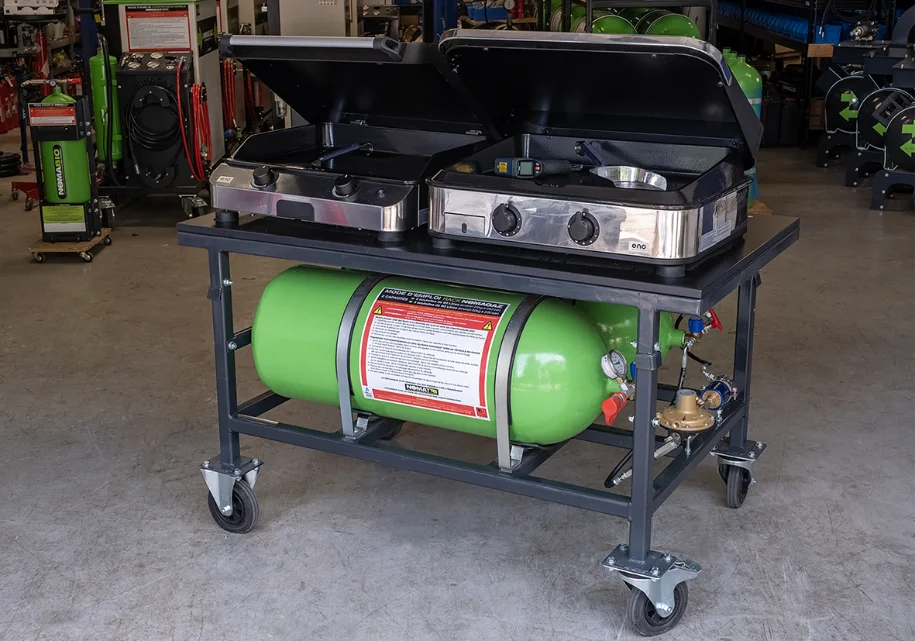 Cargaz Rack 2 planchas gaz face ouvert