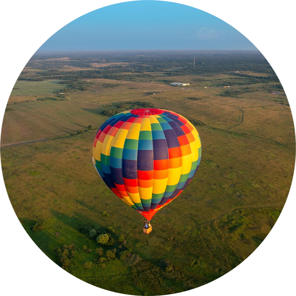Préparation vol montgolfière